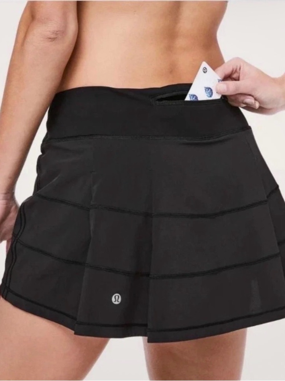 lululemon athletica Black Athletic Skort with Back Pocket